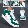 Blue High Top Sneakers Unisex Non Slip Platform Men's Skate Shoes Spring Autumn Casual Leather Skateboard Shoes For Women