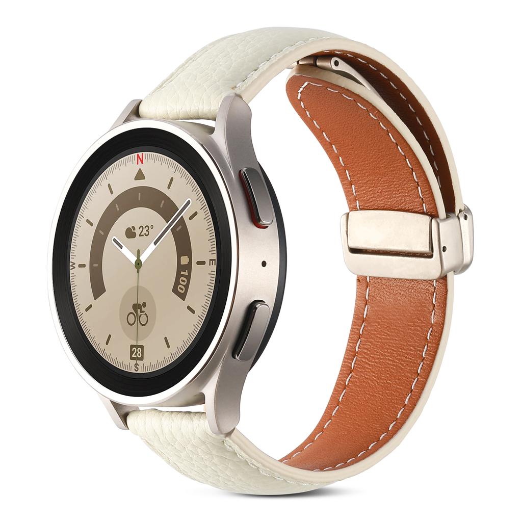 22mm 20mm Leather strap For Samsung Galaxy Watch 6/4/5/5 Pro Classic Huawei watch 4/3/GT3 Magnetic Band Amazfit GTR/GTS 4 Correa