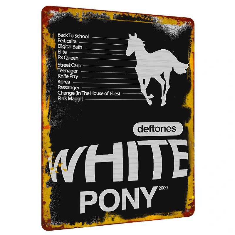 

Deftones White Pony Album Cover Custom Metal Tin Sign Vintage Music Art Decor 20x30cm（7.8x11.8inch）