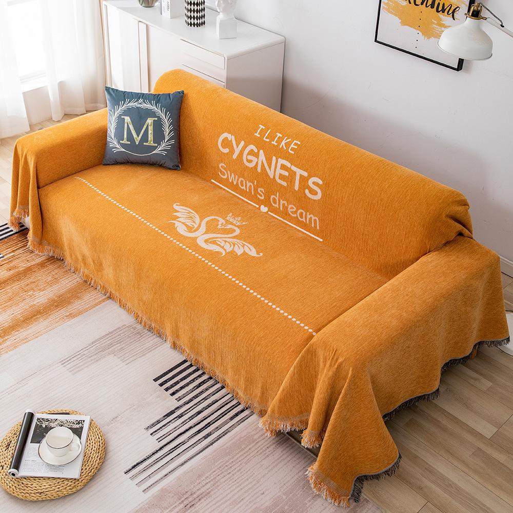 Nordic Light Luxury Swan Jacquard Chenille Sand Выпущено полотенце с полным покрытием — фото 3