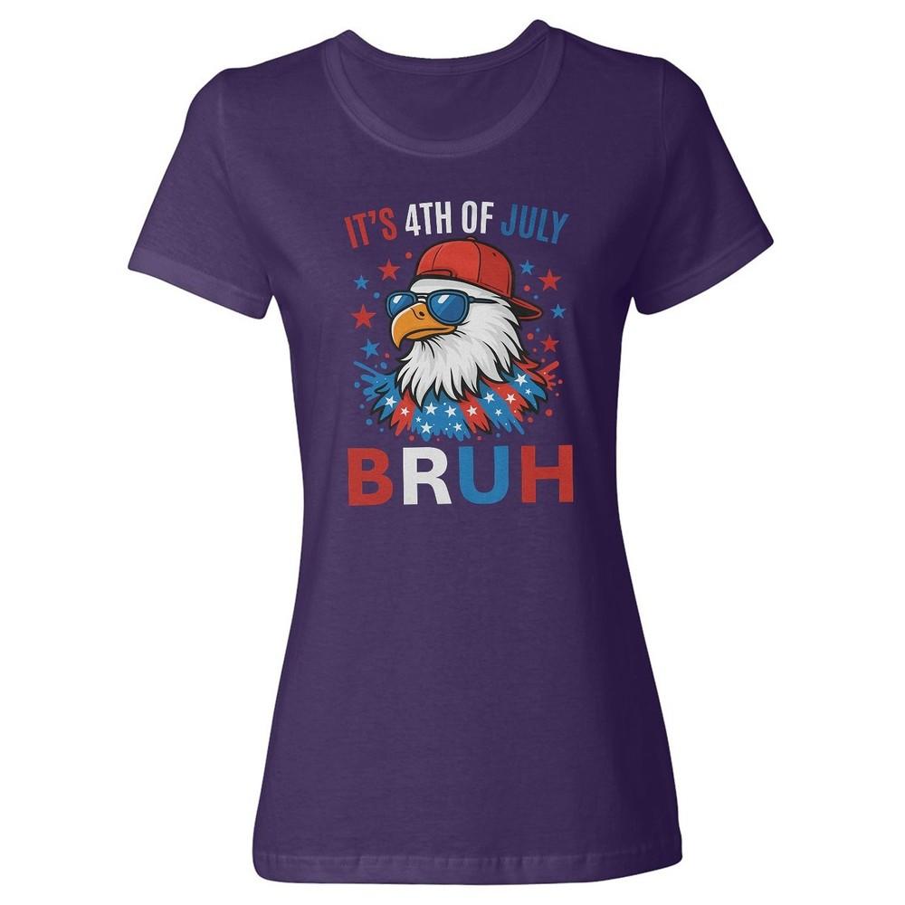 Its 4th Of July Bruh - American Cool Bald Eagle Ladies Crewneck T-Shirt Unisex T-Shirt S