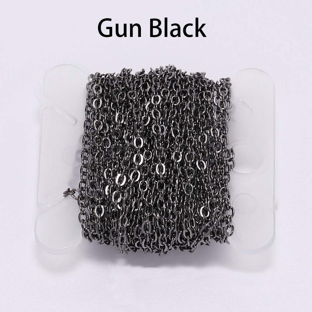 5 m/lot Gold/Bronze Plated Necklace Chain For Jewelry Making Findings DIY Necklace Chains Materials Handmade Supplies