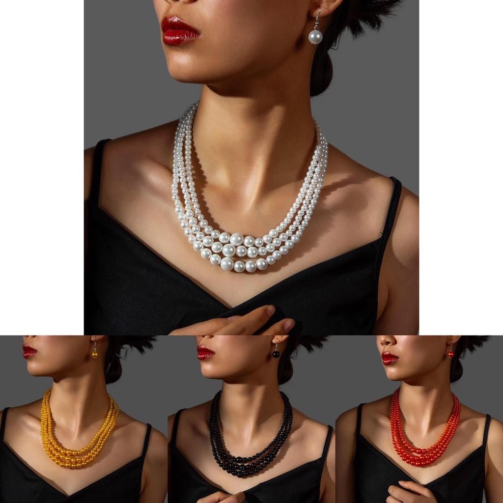 Europäische Mode Perlen Schmuckset mit Anhänger für Damen und Herren