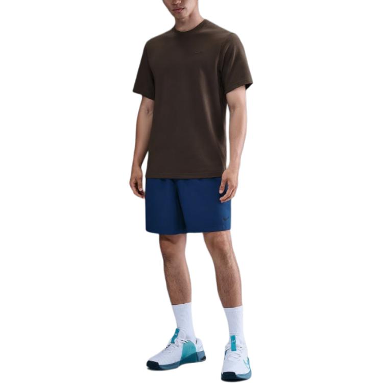 Одежда Nike Футболки Мужские Барочный Коричневый С круглым вырезом DV9832-237 M