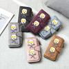 Fried Egg Skull Print Long Wallet Fashion PU Leather Multi Card Slots Purse