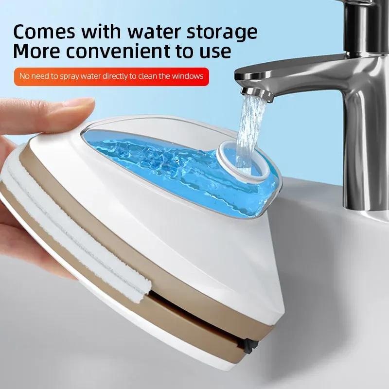 Double Sided Magnetic Glass Window Cleaner Household Cleaning Tool Automatic Drainage Wiper Glass Window Cleaner For Home