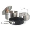 Camping Cookware Set Foldable Backpacking Camping Pots and Pans with Kettle
