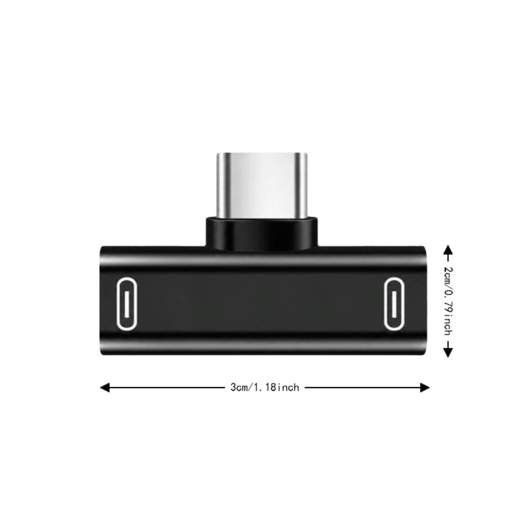2Pcs Type C Male To Dual Type C Female Splitter Converter Data Transfer Adapter Phone Accessories
