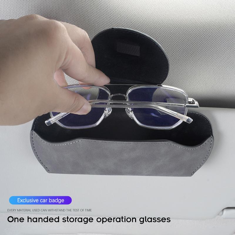 Car Glasses Box Suede Leather Sunglasses Storage Case For Honda Civic Accord Crosstour Spirior Odyssey Avancier UR-V Sienna CR-Z UQ8