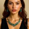 Crystal Necklace Earrings Jewelry Set Bridal Wedding Dress Versatile Jewelry