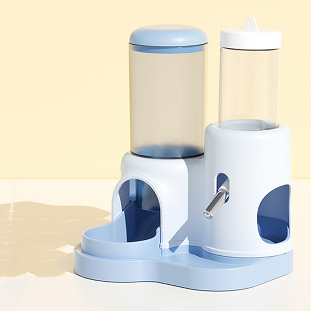 Large Capacity Hamster Water Dispenser Leak-Proof Pet Water Bottle Hamster Food Basin  Indoor Use синий