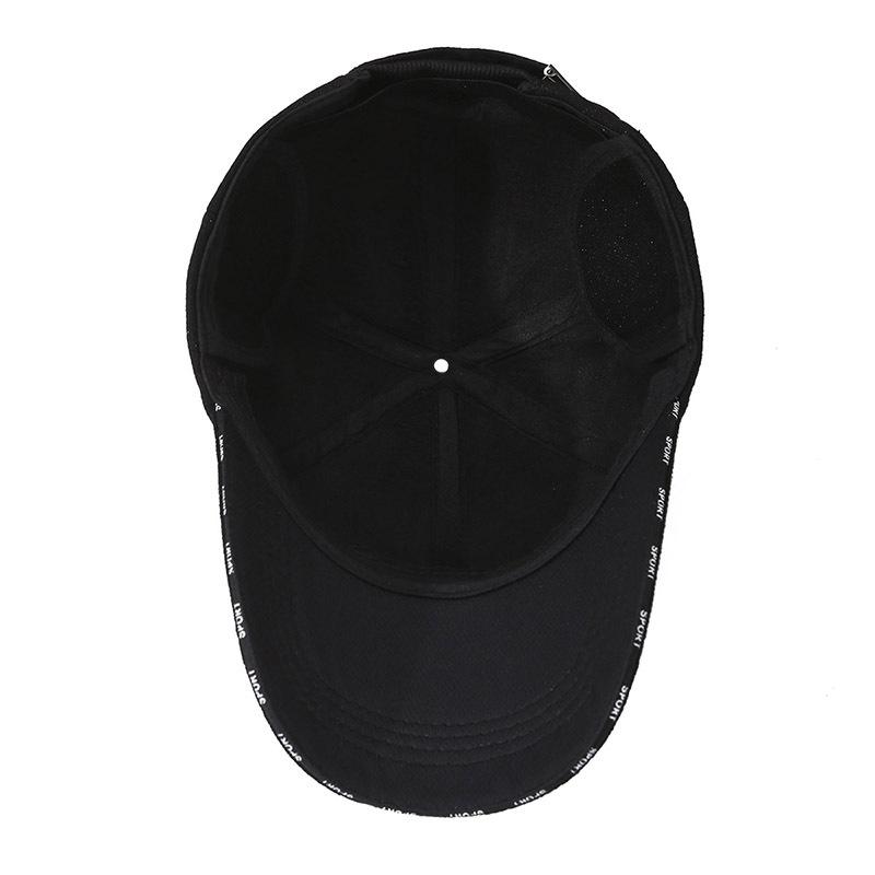 Høst Vinter Herre Ørebeskyttelse Fløyel Varm Baseballcaps Middelaldrende og Eldre Utendørs Vindtett Kuldebestandig Lue