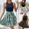Summer New Women Sleeveless Printed Backless Dress Ready