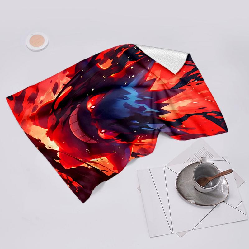 Beach Towel with Pokémon Gengar Pattern - soft,absorbent,machine washable Lightweight&Modern,swimming,Travel Essentials