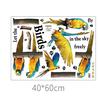 New Wall Stickers Parrot Creative Personality Bird Bedroom Stickers Background Sofa Animal Wallpaper