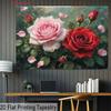 2D Large Pink Red Roses Backdrop Romantic Floral Wedding Photography Background