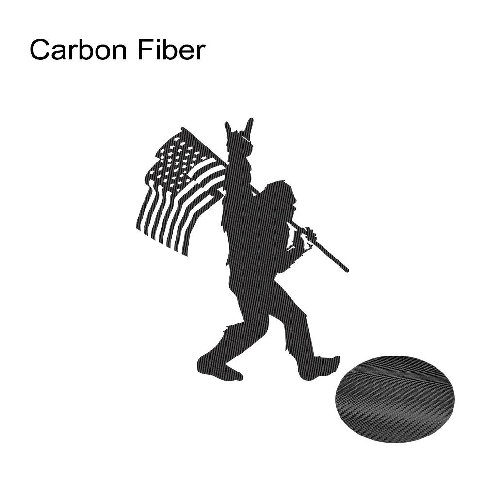 

Car Sticker Bigfoot Sasquatch American Flag Yeti Decor Decal Conspiracy For Car Truck SUV Pickup Door Tailgate Auto Accessories 20x16cm