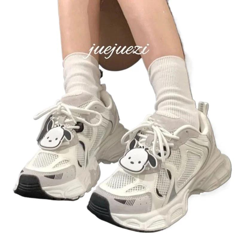 Fashion Women's Shoes Luxury Thick Sole Sneakers Fashion Casual Shoes Sneakers Women Mesh Breathable Thick Sole Tennis Vulcanized Shoes