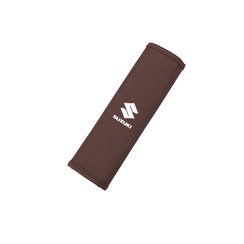 Car Seat Belt Cover Leather Safety Belt Shoulder Protector For Suzuki Swift Ignis Alto SX4 Splash Baleno Car Interior Accessory