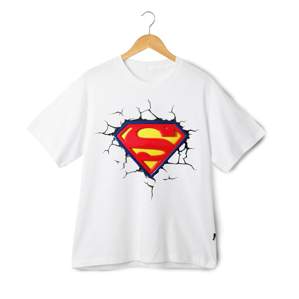 

DC Superman Custom Graphic T-Shirt – Unisex Tee 3D Crack Wall Shield 4XL