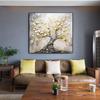 Eleganter Baum aus Blattgold Leinwand Wanddeko Landschaft Modernes Wohnzimmer Heimdeko Elegantes dekoratives Gemälde