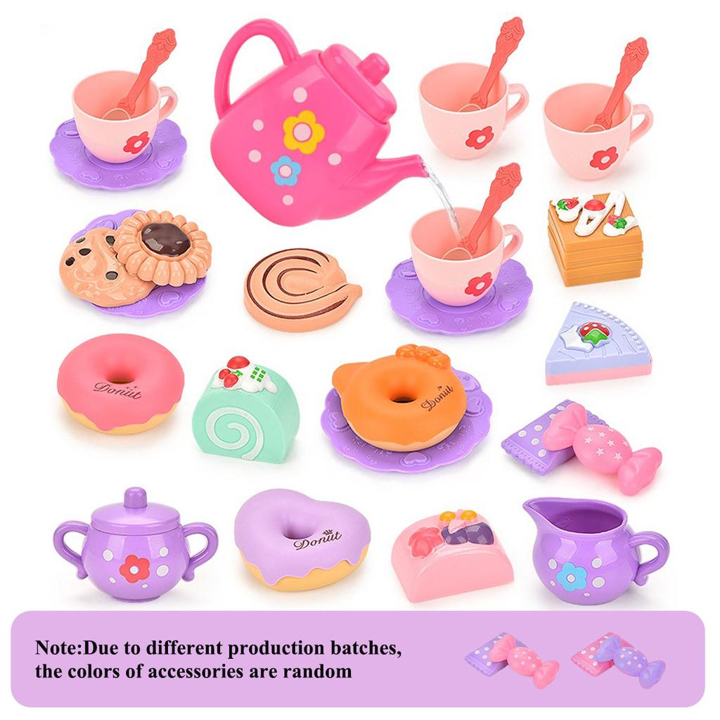 Kids Tea/Pastry Set Toy Simulation Pretend Play Food Playset for Children Montessori Toddler Children Gift Kitchen Girl