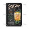 Mfoever Tin Sign Vintage Cocktail Recipe Metal Tin Sign Retro Bar Drink Menu Wall Art Decor for Pub Bar Man Cave Kitchen Rustic Iron Painting Pla