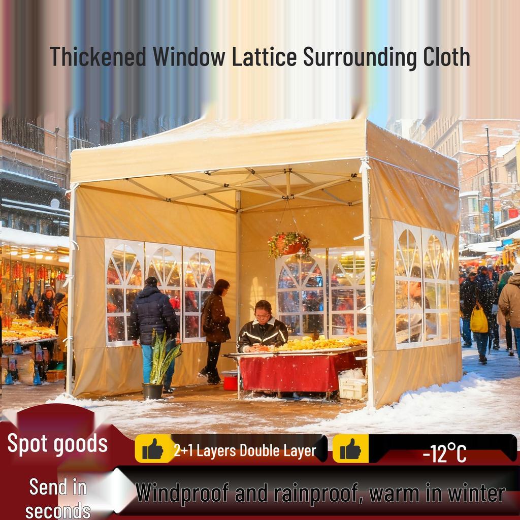 Transparent Tent Side Panel: Windproof & Waterproof Outdoor Canopy Enclosure with Thick Fabric and Durable Edging