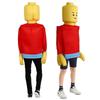 Halloween Lego Man Cosplay Costume Funny Dress Up Party Stage Performance Outfit for Kids Adults