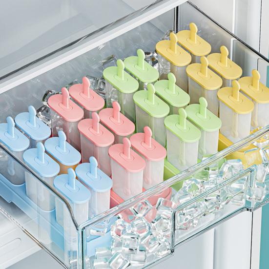 Formička na nanuky Výrobník nanuků Bez BPA Vícekomorová Snadno vyjímatelná Forma na zmrzlinu pro domácí želé, bonbóny, tyčinky