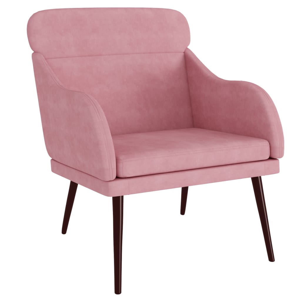 Armchair Pink 63 X 76 X 80 Cm Velvet