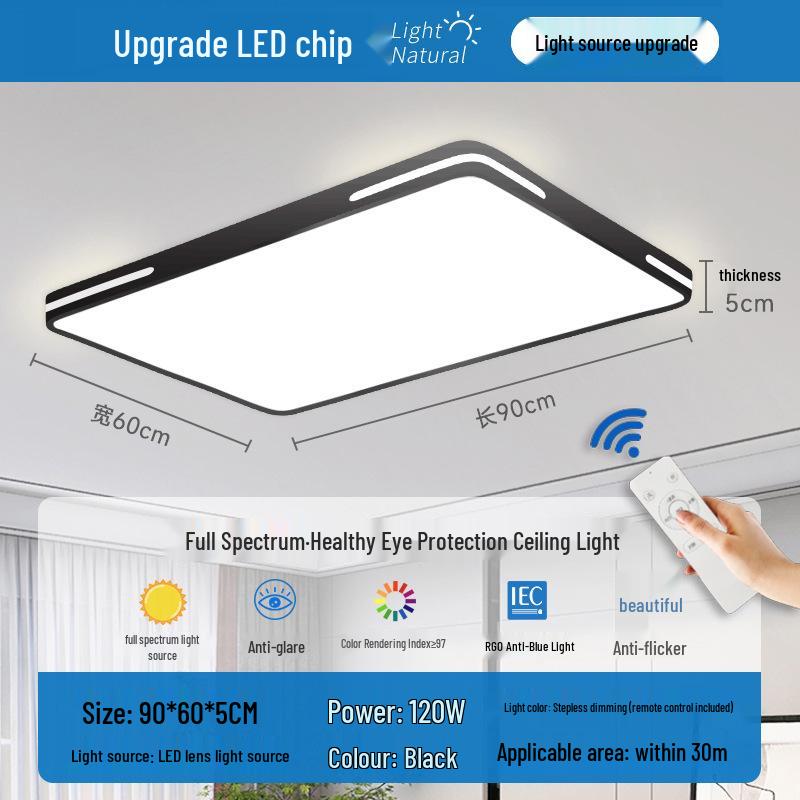 Modern 2025 LED Ceiling Light - Super Bright, Eye-Friendly for Bedroom, Study & Dining Areas