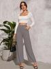 New Spring/Summer Women's Solid Color High Waist Draped Comfort Casual Slim Fit Workwear Trousers