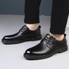 Men's Shoes Casual Leather Shoes Men Oxfords Fashion Brand Tooling Man Business Comfortable Design Lace up Black Dress Footwear