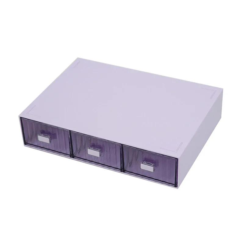 Stackable Plastic Drawer Organizer Modular Makeup Jewelry Storage Box Office Desktop Free Combination Stationery Organizer