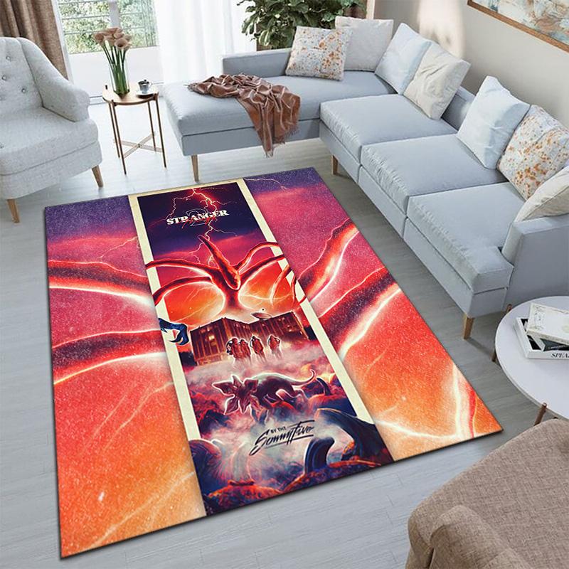 Halloween Horror Horror Theme Stranger Things Carpet Home Living Room Decoration Table and Chairs Anti Slip Door Mat Outdoor Picnic Mat Carpet A21