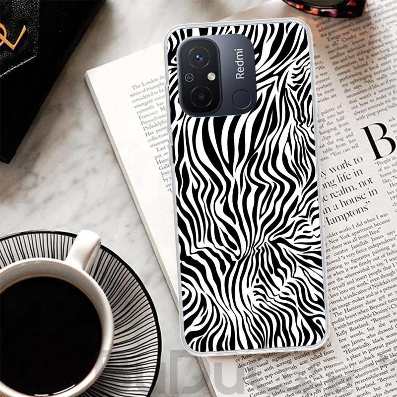 Zebra Stripe Print Cover For Xiaomi Redmi 12 12C 10 10C 9 9C 9T 9A Phone Case 10A 8A 8 7A 7 6A 6 Pro K60 K20 K40 S2 Print Coque