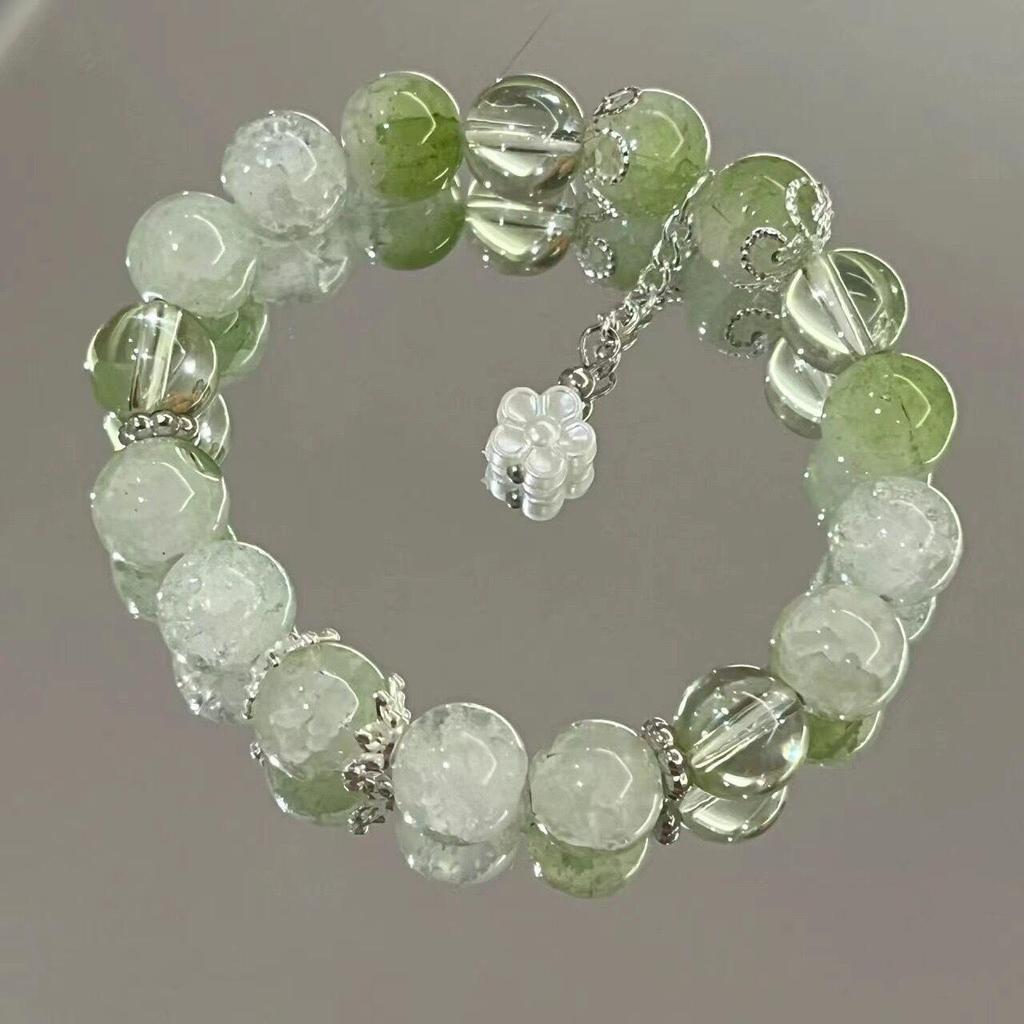 2025 Jadeite Green Jade Rabbit Bracelet: High-End Chinese Style, Year of the Snake, Elegant Women's Niche Beaded Design