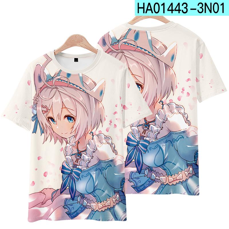 Hololive VTuber Nakiri Ayame Shirakami Fubuki T-shirts 3D Print Kid Anime Tee Men Women Short sleeve Top Harajuku O-Neck T shirt