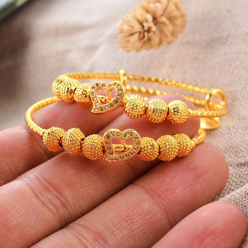 Bracciali Color Oro 18k Per Bambino Bambini Gioielli Braccialetti Etiopi un Regalo di Compleanno Braccialetti per Festa Habesha