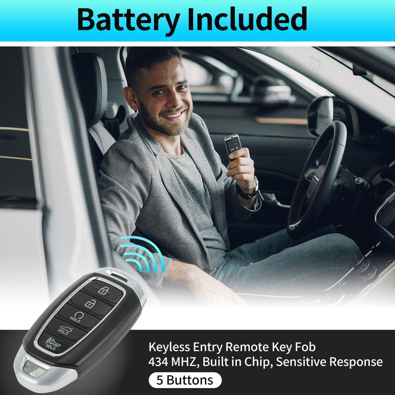 X Autohaux NYOMBEC5FOB2004 434 MHz Keyless Entry Remote Key Fob for Hyundai Elantra 20-23