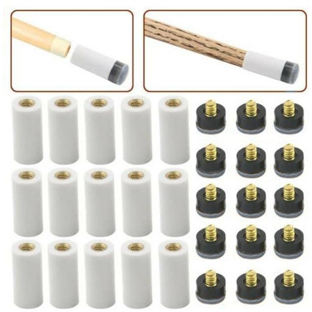 10 pz 10mm Tacche a Vite per Biliardo con Puntali per Stecca da Pool Set di Tacche Morbide