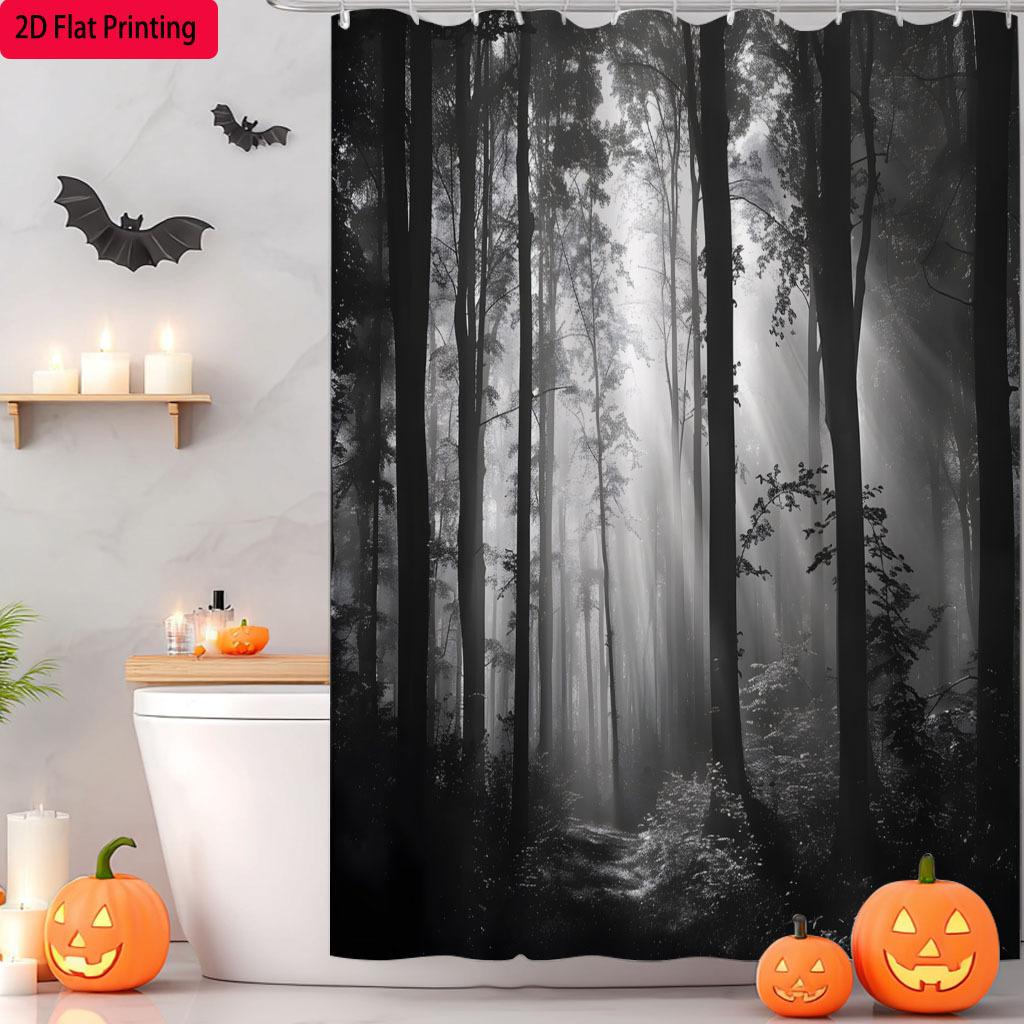 Diverse Style Shower Curtain With Hooks Easy Hang Waterproof Easy Clean For Home Hotel Apartment Bathroom