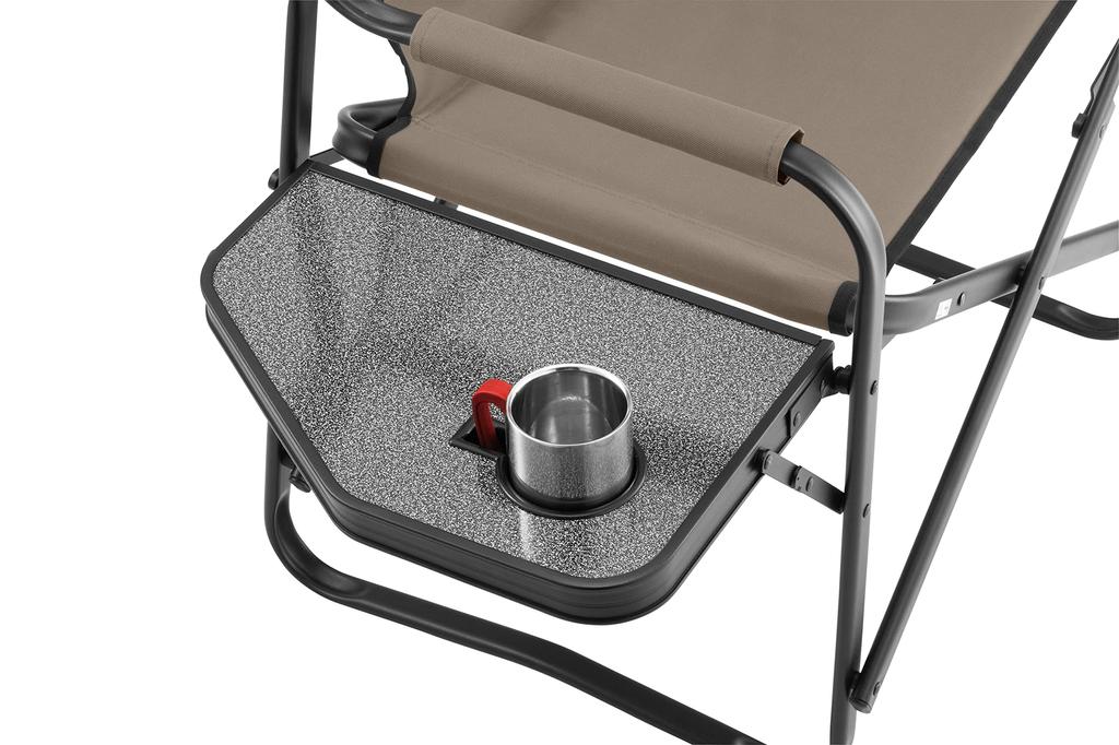 Coleman Chair Deck Chair with Side Table Greige Folding 2190860