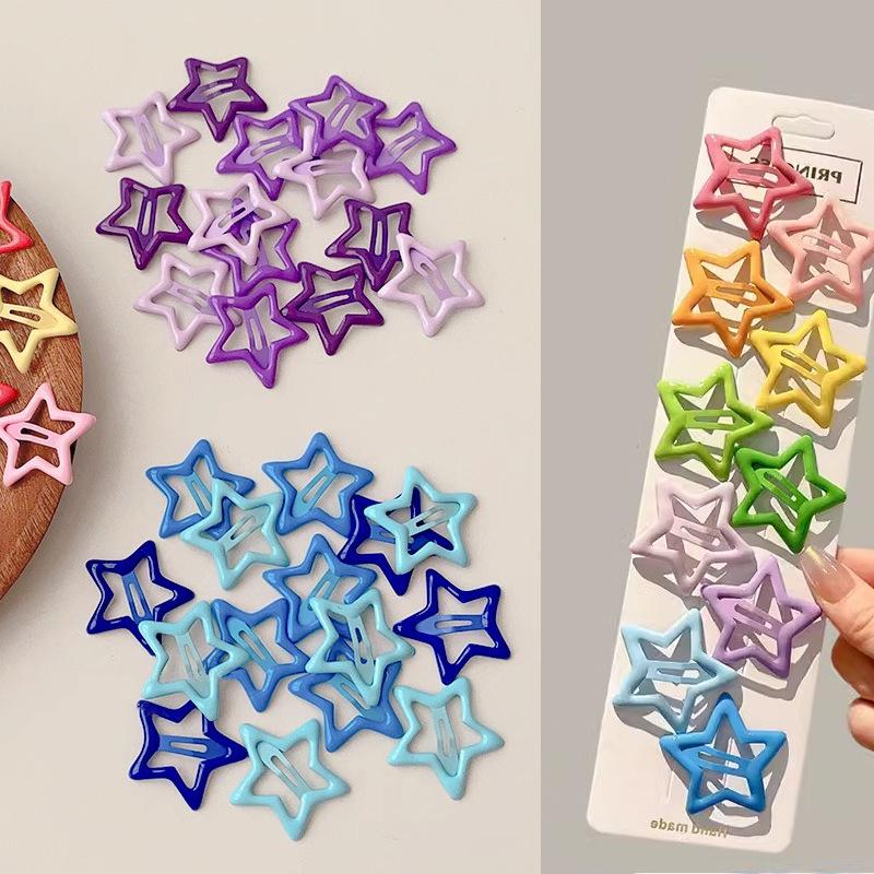 Cute Y2K Star Hairpin: Metal Bangs Clip, Dopamine Headdress