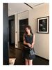Miu-Style Sleek Socialite Design: Bright Silk Sleeveless A-Line Little Black Dress, Summer Edition