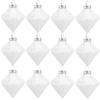 12 Stück Rhombus Weihnachtskugel Einfache Ornamente Kunststoff DIY Aufblasbar Klar Bastelkugel Befüllbare Kugeln Babykugeln