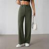 Women's High Waist Straight Leg Pants, Comfortable Casual Trousers for Everyday Wear