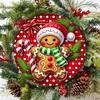 1pc Christmas Gingerbread Man Candy Cane Metal Wall Art, 7.8x7.8 Inch Farmhouse Hanging Decor for Indoor Outdoor Holiday