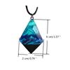 Crystal Resin Diamond Pendant Necklace Secret Magical World Inside Necklace Resin Snow Mountain Pendant Neckchain Charm